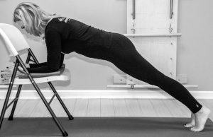 Elbow Plank Modified on chair 300x194 - Improve Your Golf Posture, Improve Your Game
